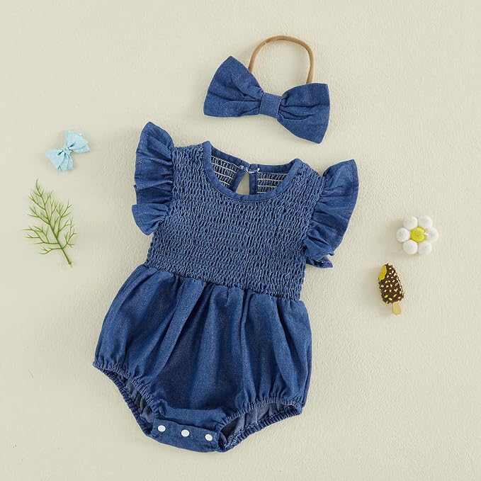Smocked Denim