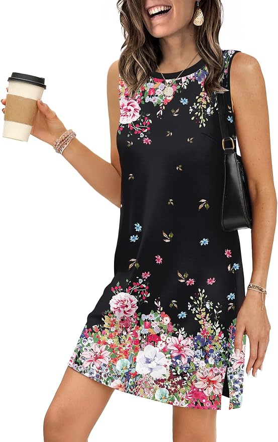 Black Colorful Floral