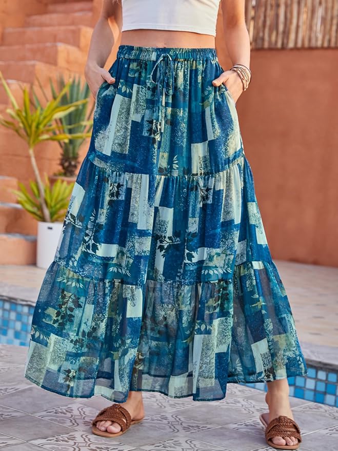 Blue White Geometric