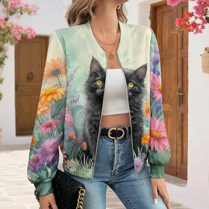 Cat Green Black