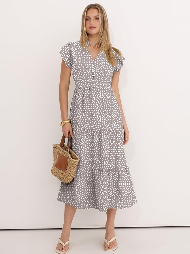 Khaki Polka Dot Gray