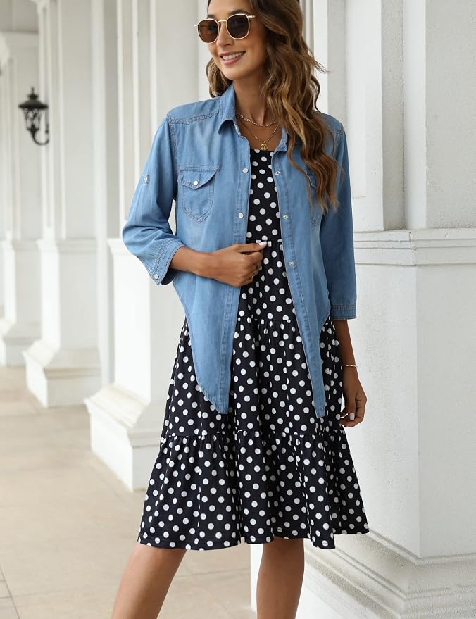 Light Blue 3/4 Sleeve