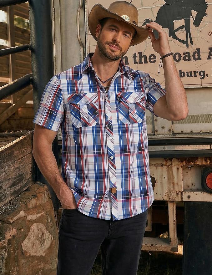 Red,blue,white Plaid