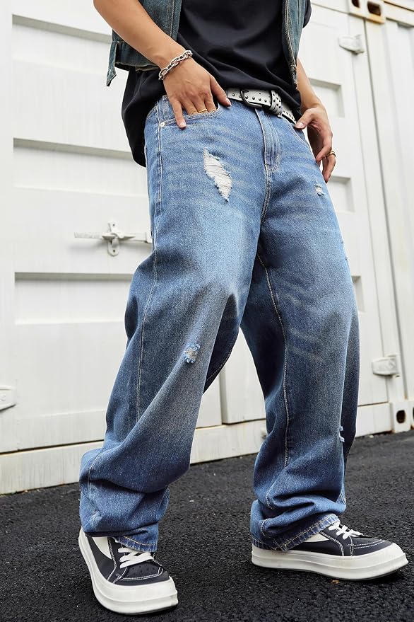 Light Indigo Ripped