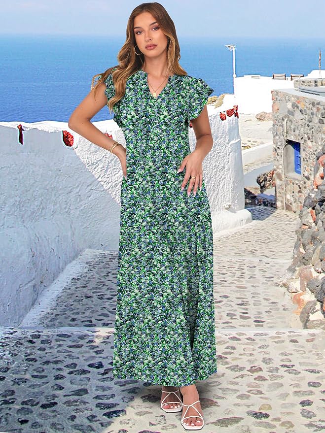 Blue Green Floral