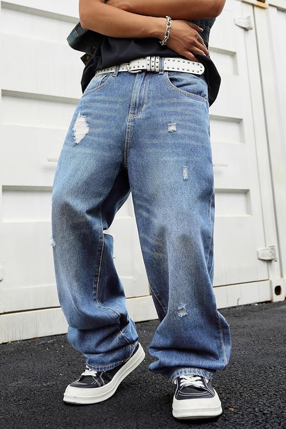 Light Indigo Ripped