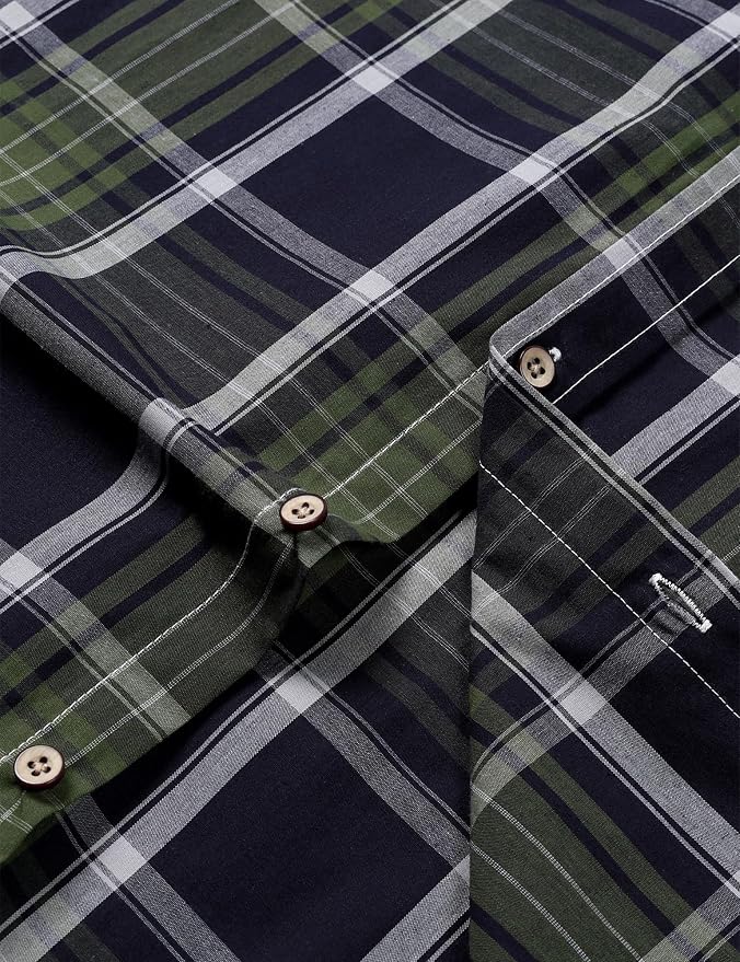 Navy Olive Plaid