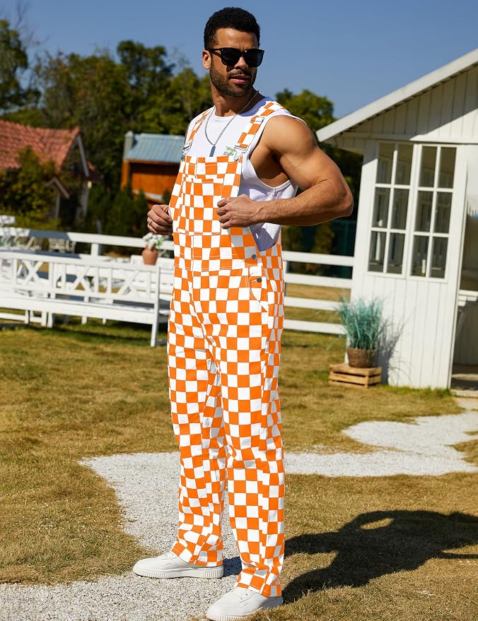 Orange and White Checkered