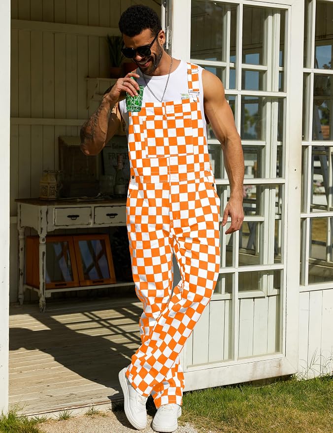 Orange and White Checkered