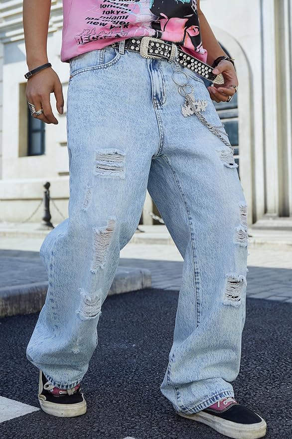Light Blue Ripped