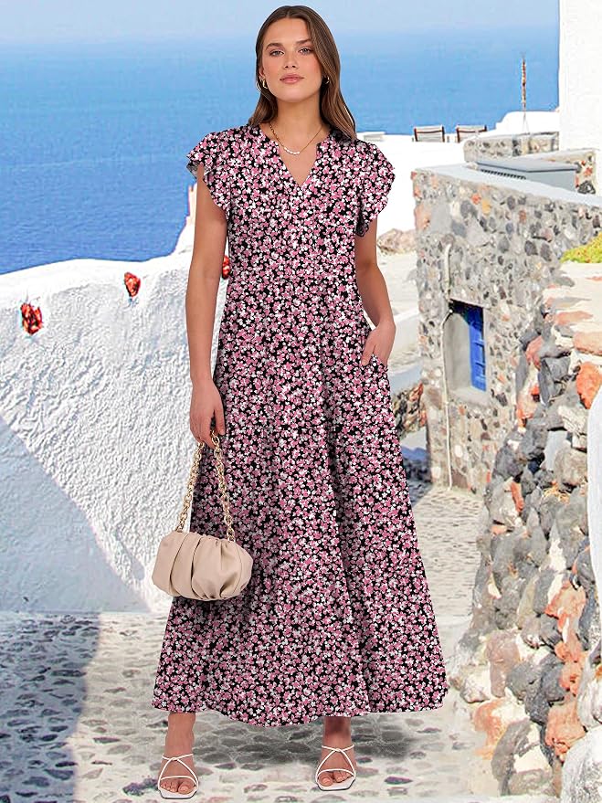 Floral Black Pink
