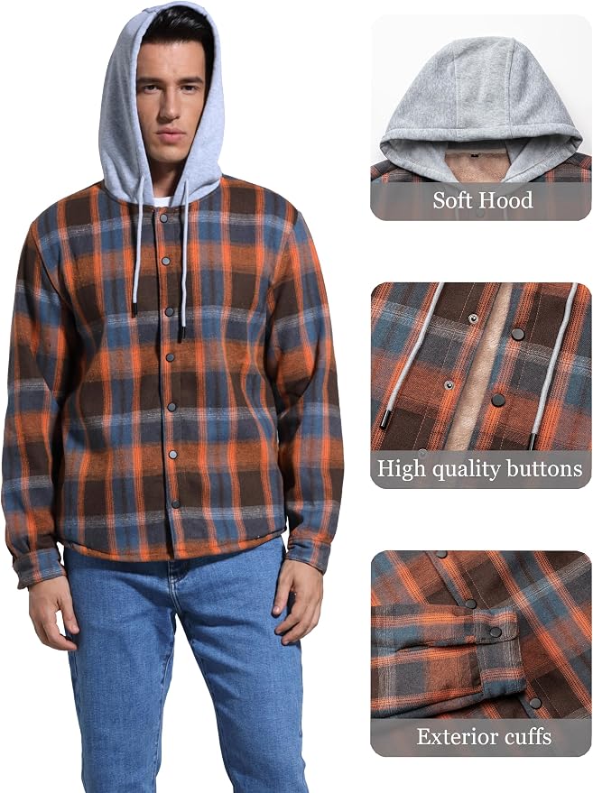 Blue Orange Plaid
