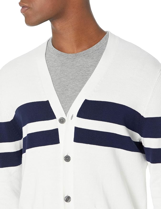 Navy White Rugby Stripe