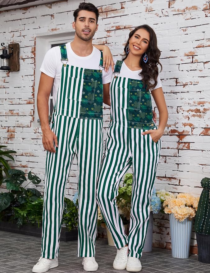 Green White Striped 1