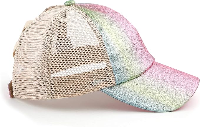 A Elastic Band-ombre Sparkle Glitter Pink-kids