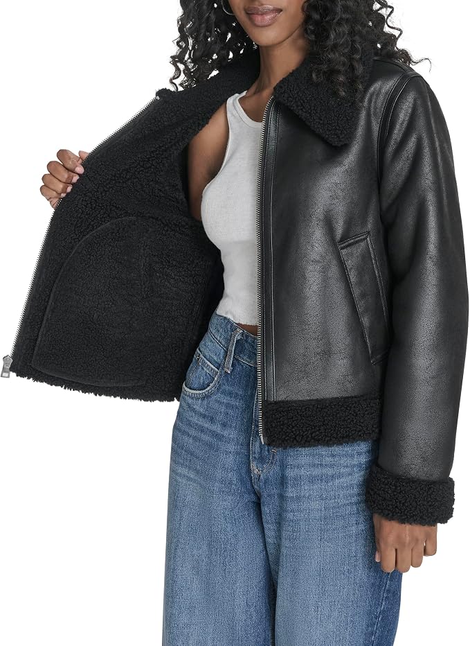 Black Faux Shearling