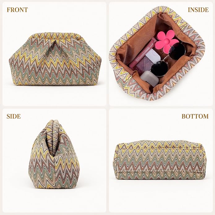 Yellow Red Moroccan Cloud Clutch