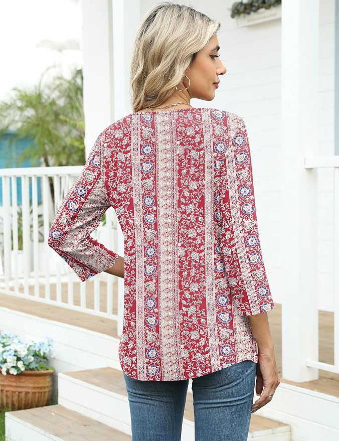 3-red Floral