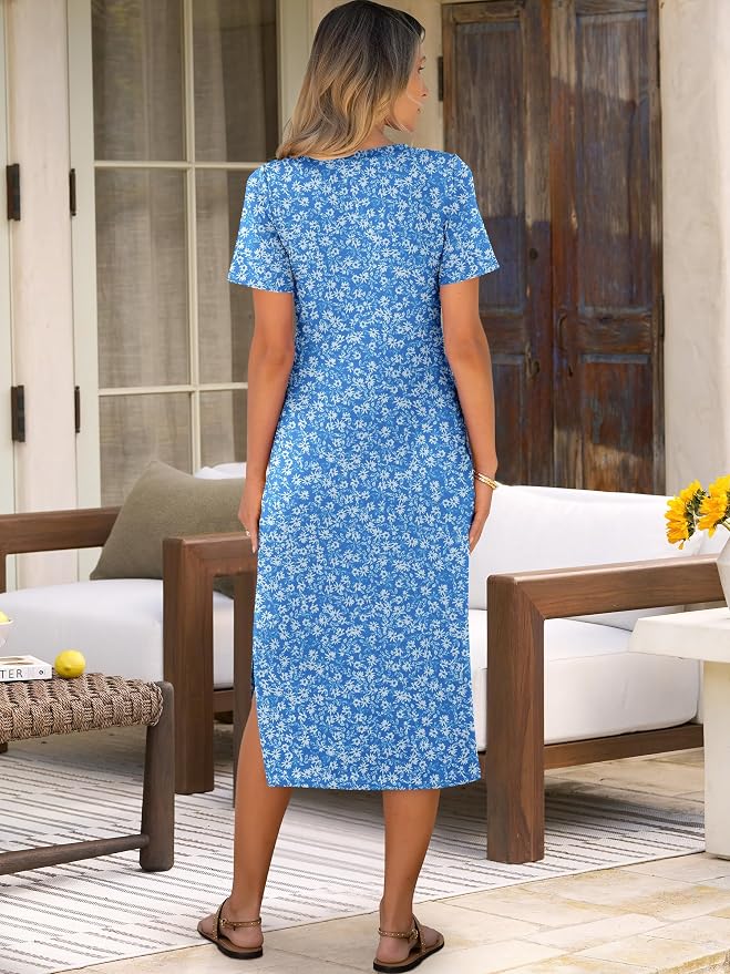 Blue White Floral