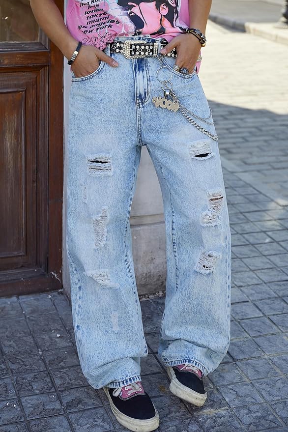 Light Blue Ripped