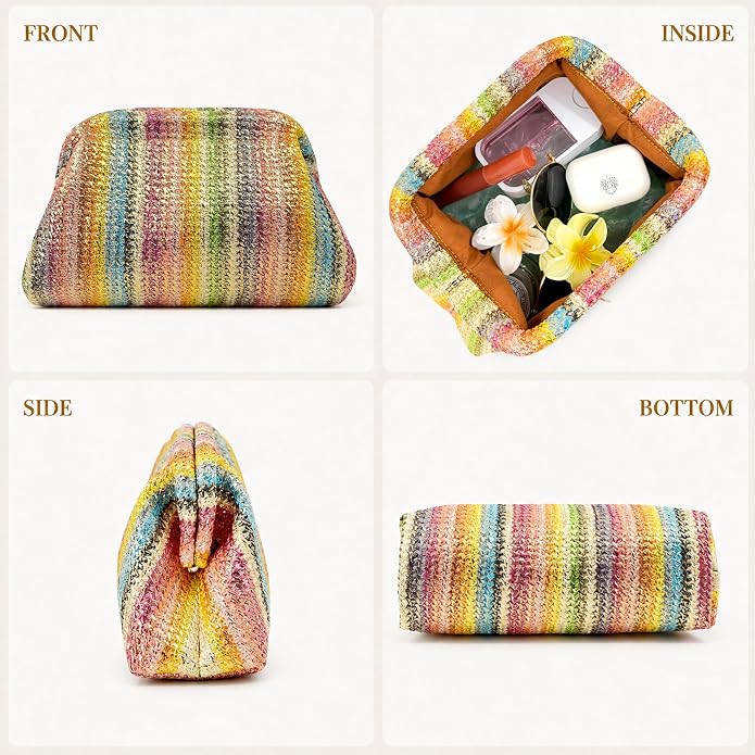 Rainbow Stripe Cloud Clutch