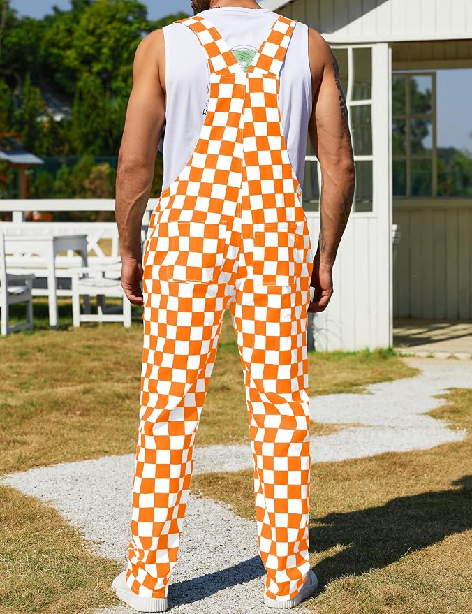 Orange and White Checkered