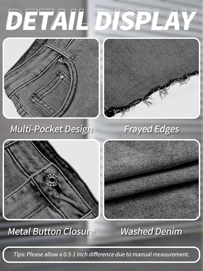 Grey Black Denim