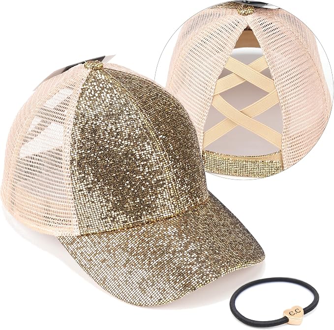Glitter Mesh-gold