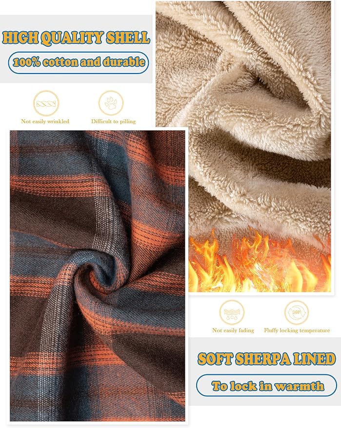 Blue Orange Plaid