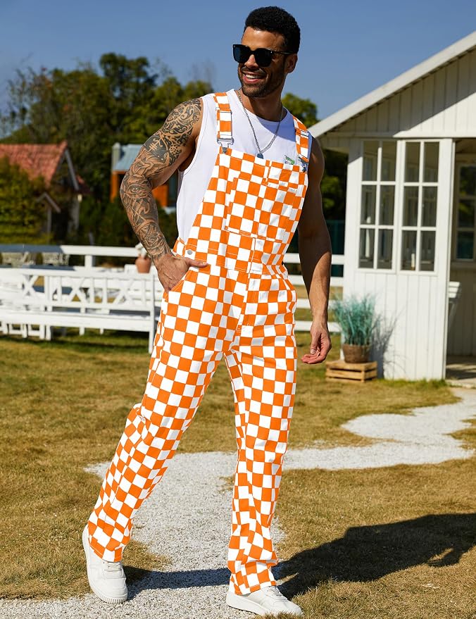 Orange and White Checkered