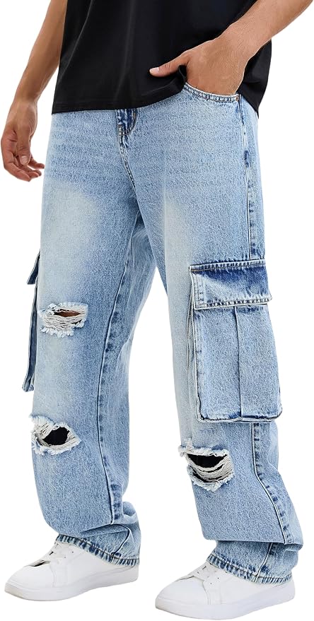 C#light Blue Ripped