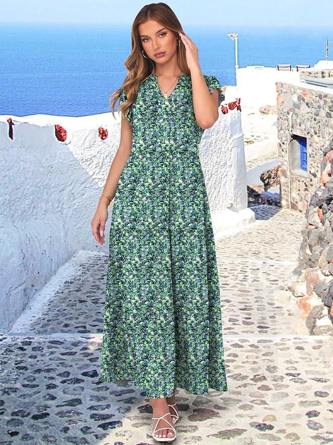 Blue Green Floral