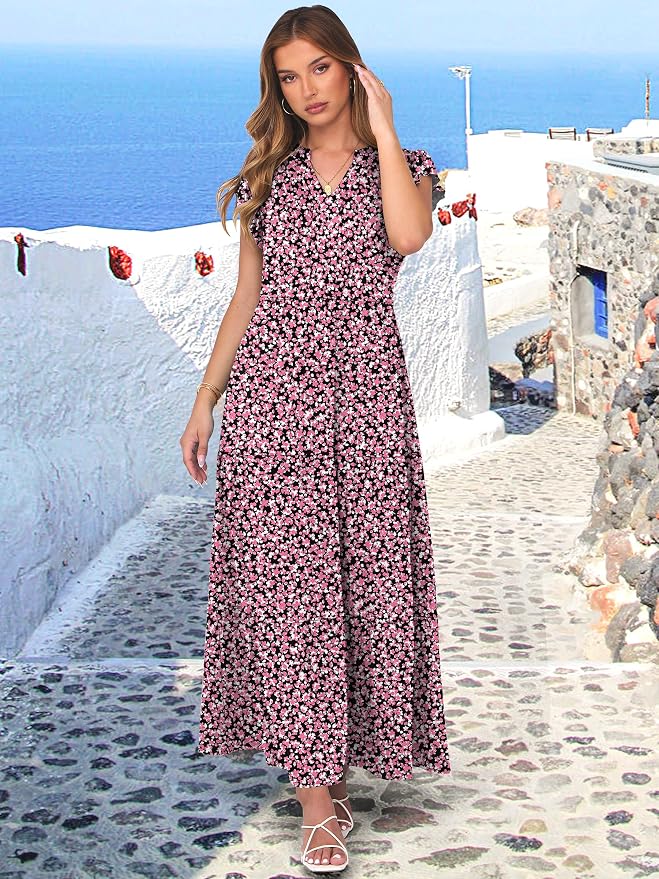 Floral Black Pink
