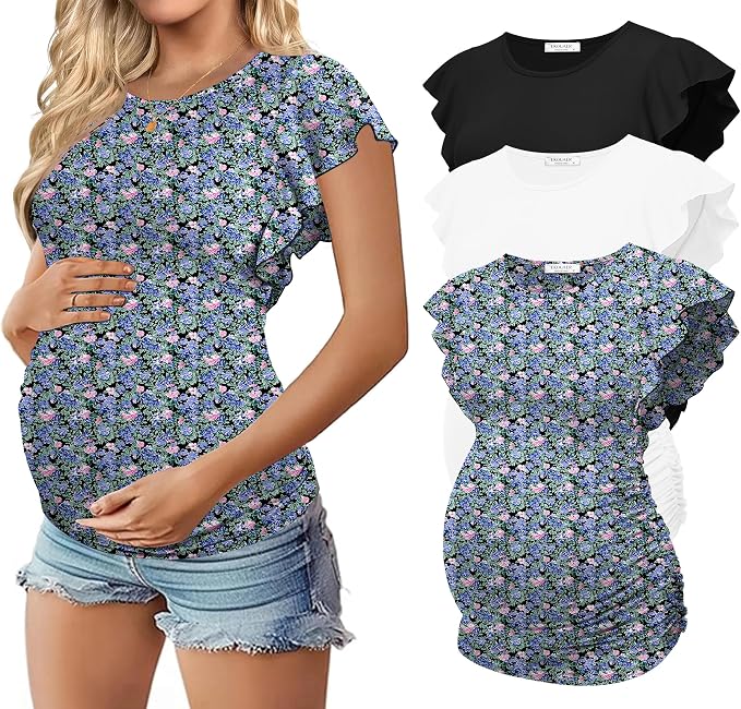 Black / White / Blue Floral(3pcs)
