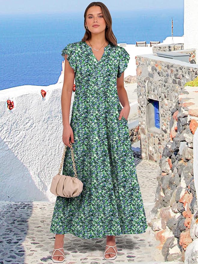 Blue Green Floral