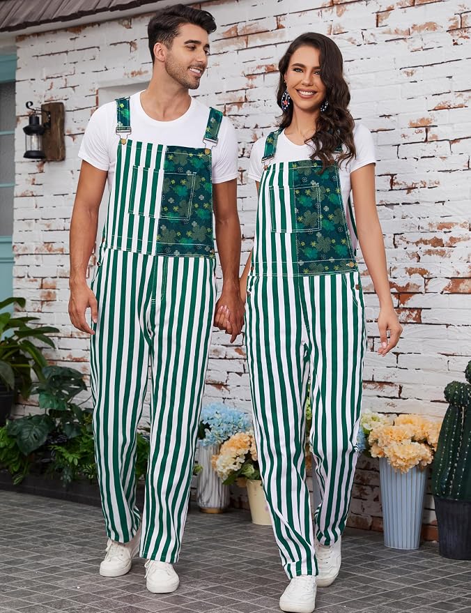Green White Striped 1