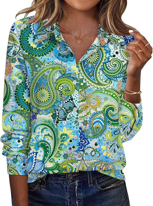 Paisley Green Blue 2