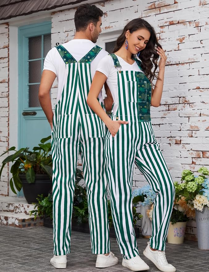 Green White Striped 1