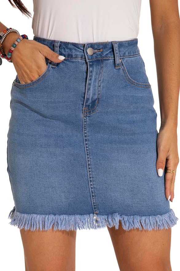 Raw Hem Light Blue