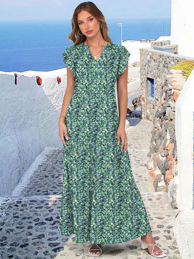 Blue Green Floral