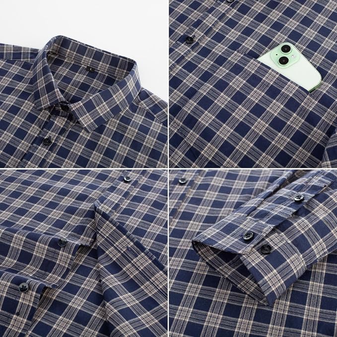 Navy Tan Gingham