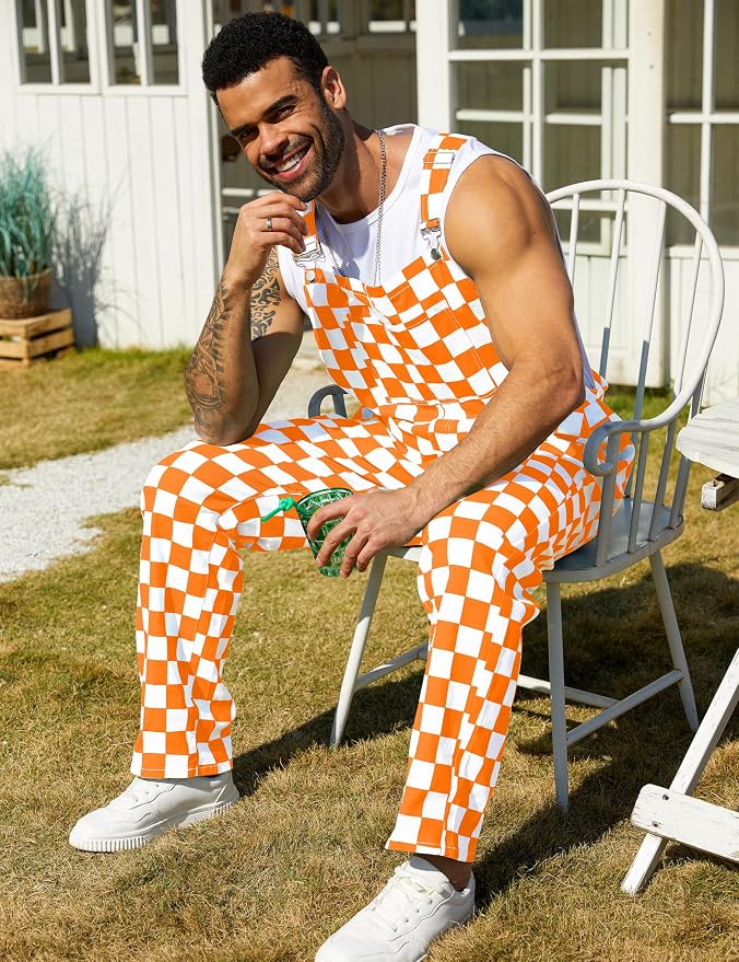 Orange and White Checkered