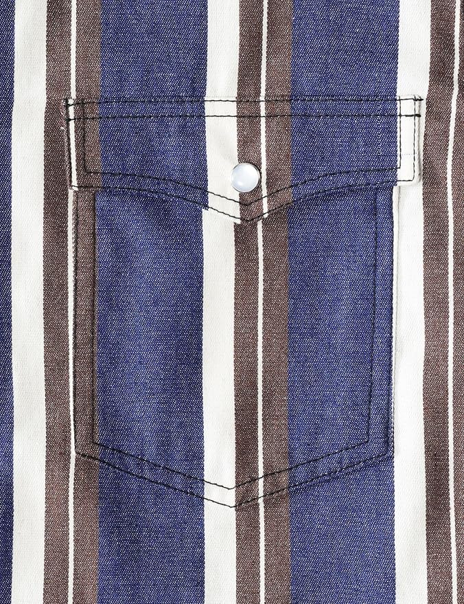 Denim Brown White
