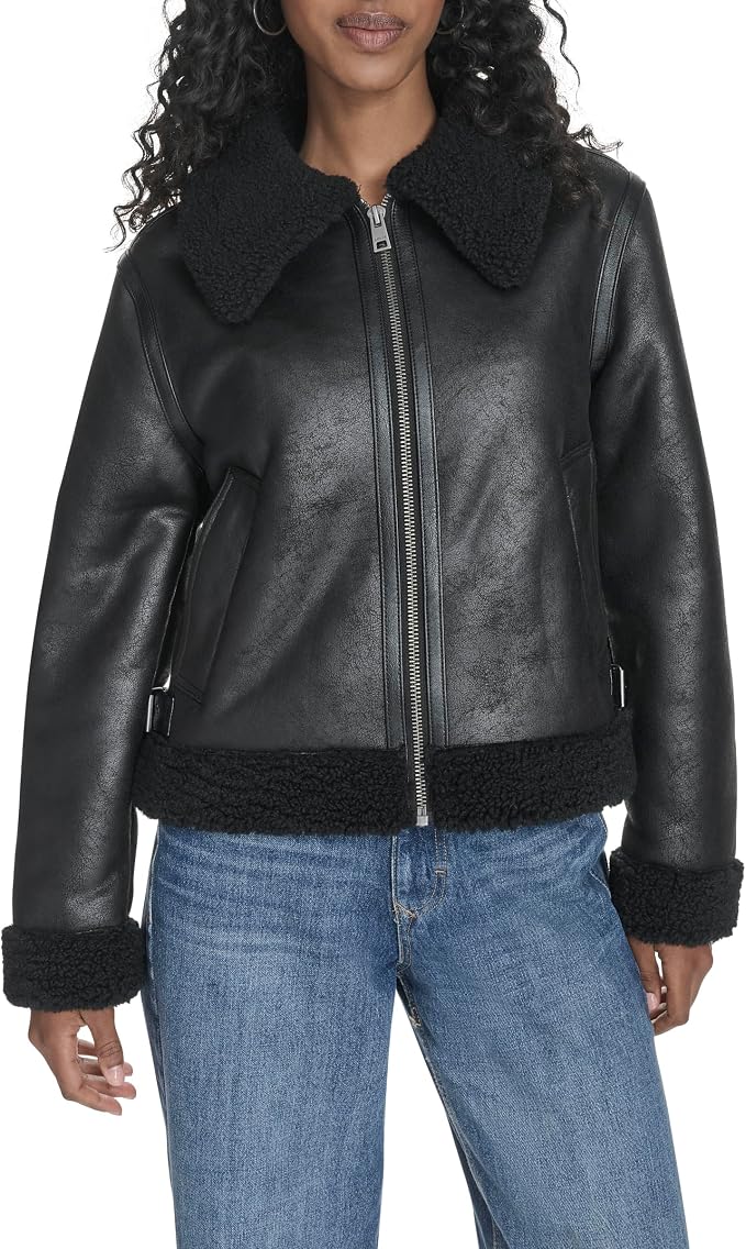 Black Faux Shearling