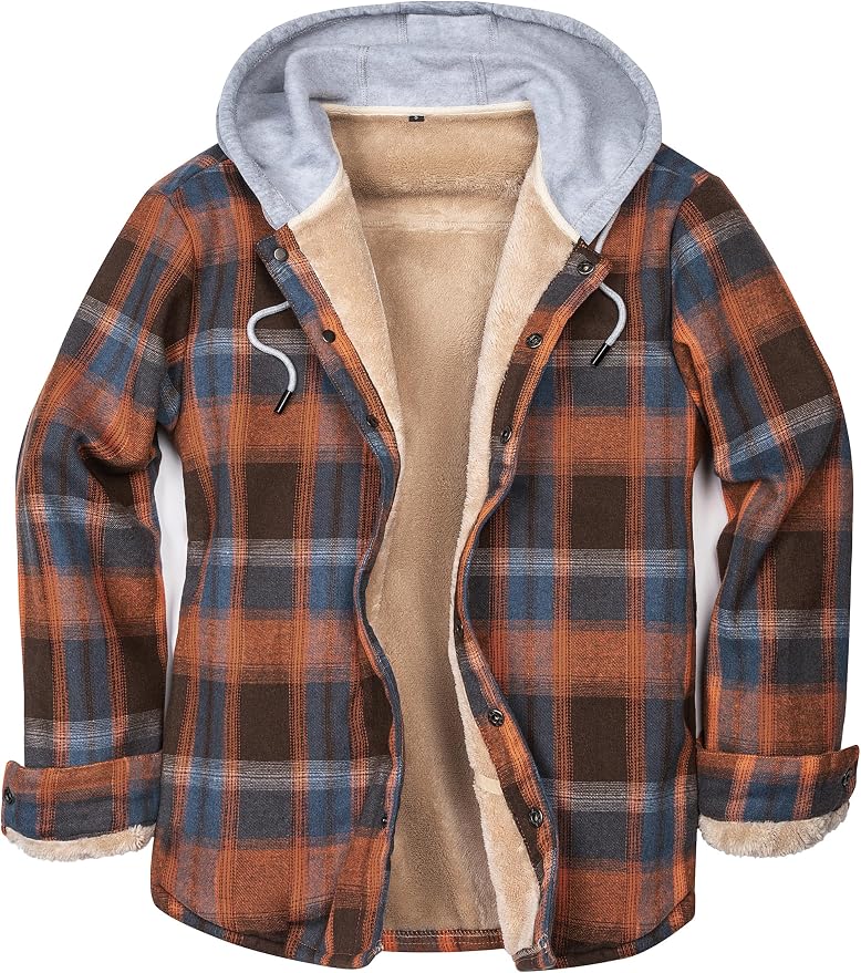 Blue Orange Plaid