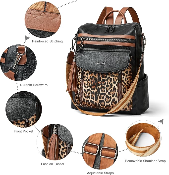 2-3 Black With Leopard