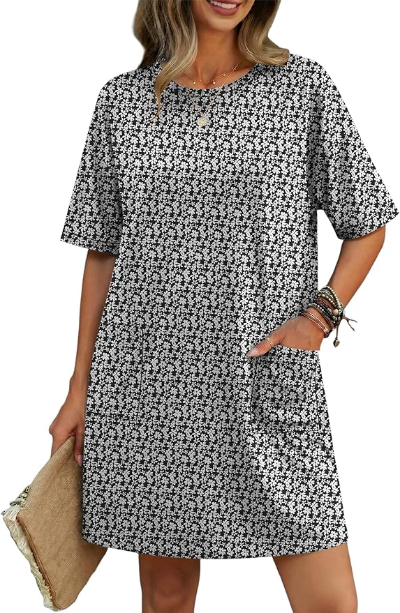 Black White Floral