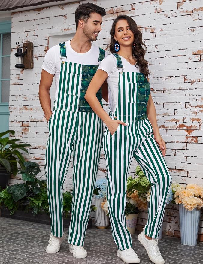 Green White Striped 1