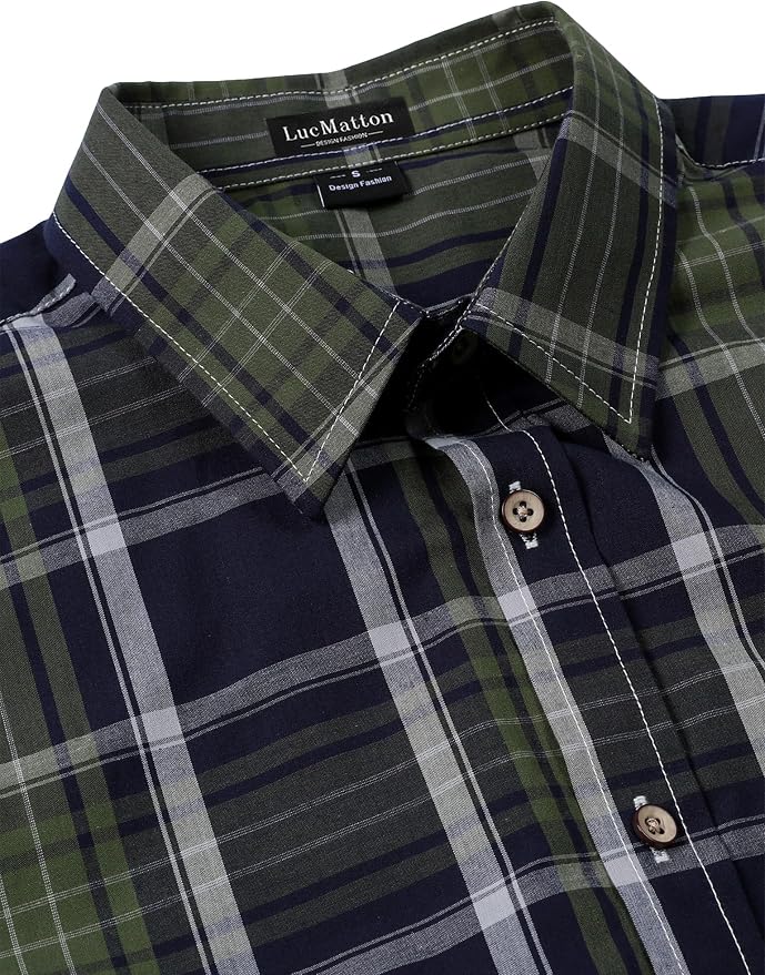 Navy Olive Plaid