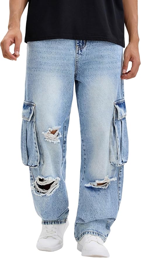 C#light Blue Ripped